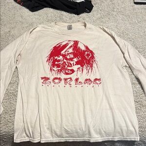 Men's White ZORLAC Graphic Long Sleeve Shirt